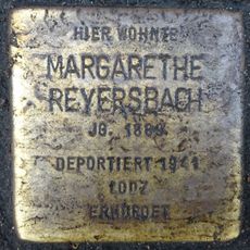 Stolperstein dedicated to Margarethe Reyersbach