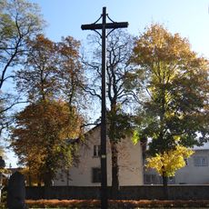 Courtyard of the Saint Michael Archangel church in Puszcza Mariańska