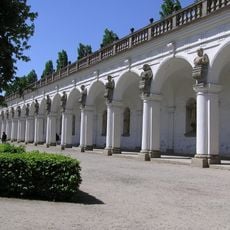 Statues in Flower Garden