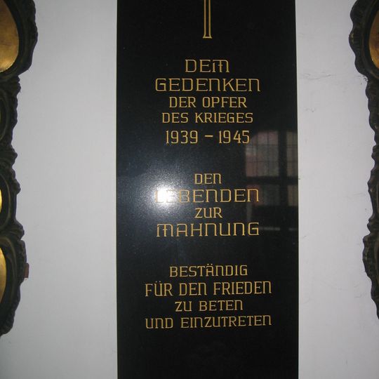 Gedenktafel Zweiter Weltkrieg