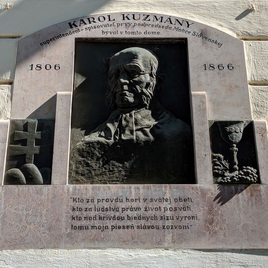 Evanjelický kostol s areálom, tabuľa pamätná