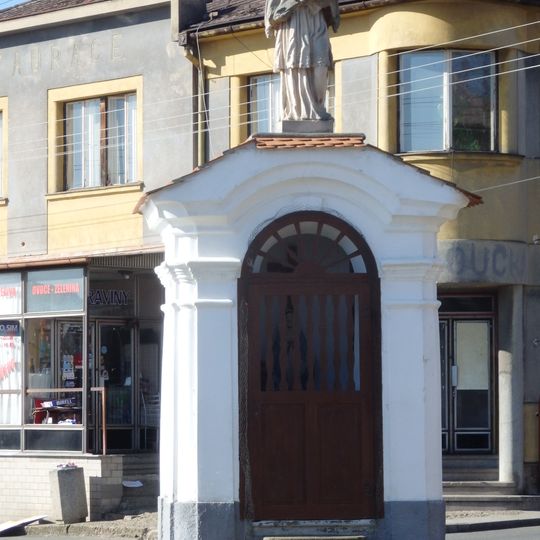 Chapel-shrine with a statue of John of Nepomuk in Drozdov