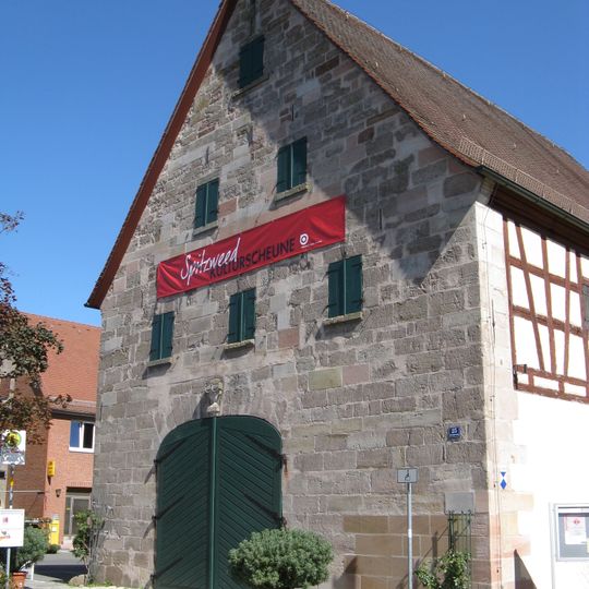 Scheune, ehemals zugehörig zur Gastwirtschaft und Brauerei am Marktplatz 6