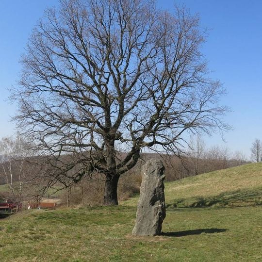 Novodobý menhir u památné lípy za hydrometeorologickým ústavem na Kočkově