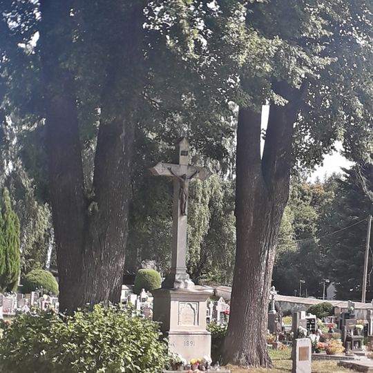Centrální kříž na hřbitově v Horní Stropnici