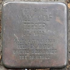 Stolperstein em memória de Willy Wolf Tepper