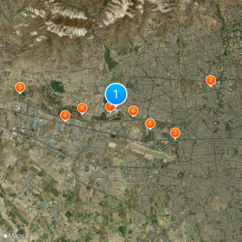 Azadi Stadium Map