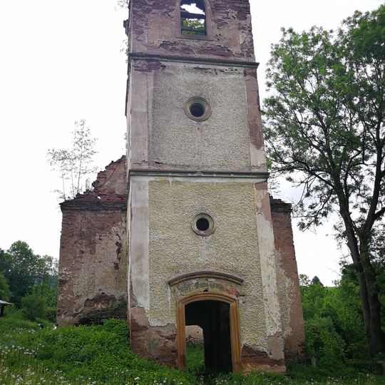 Ruins of protestant church in Rudník