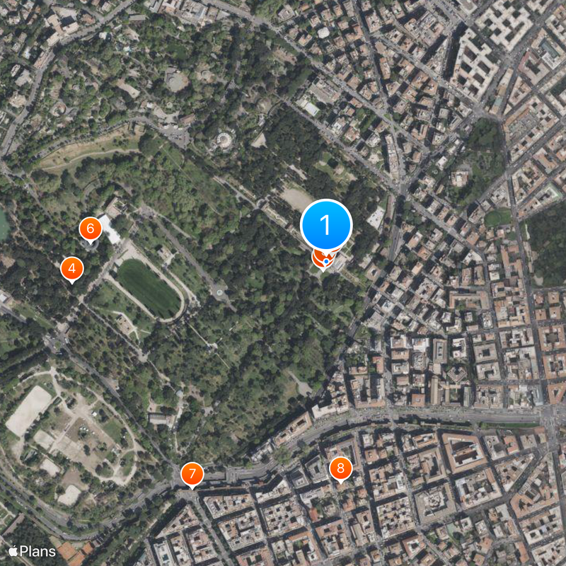 Galería Borghese Mapa