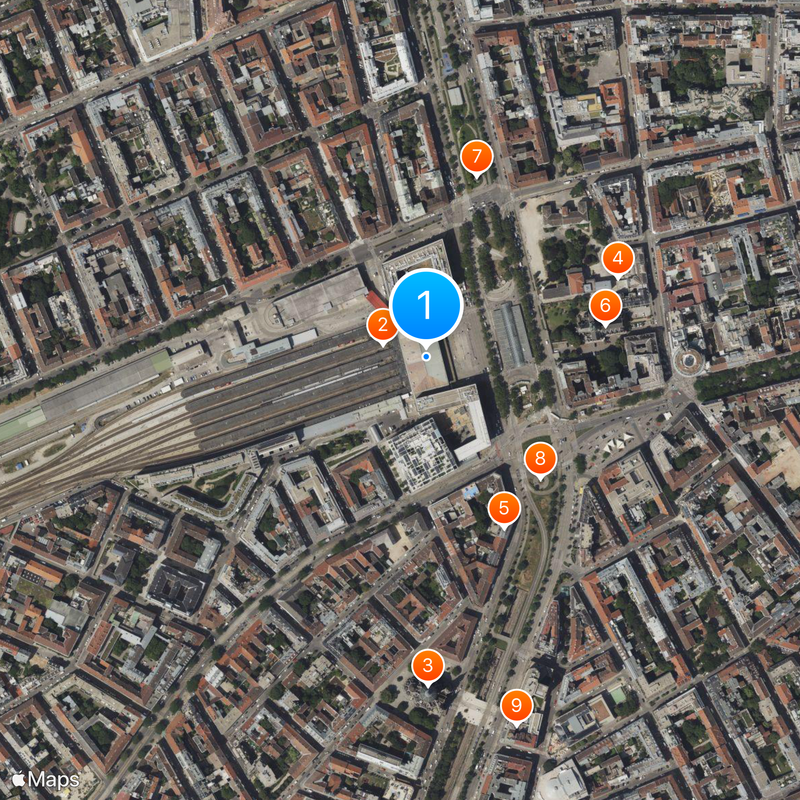 Vienna West railway station Map