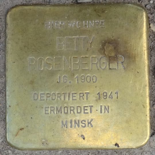 Stolperstein en memoria de Betty Rosenberger