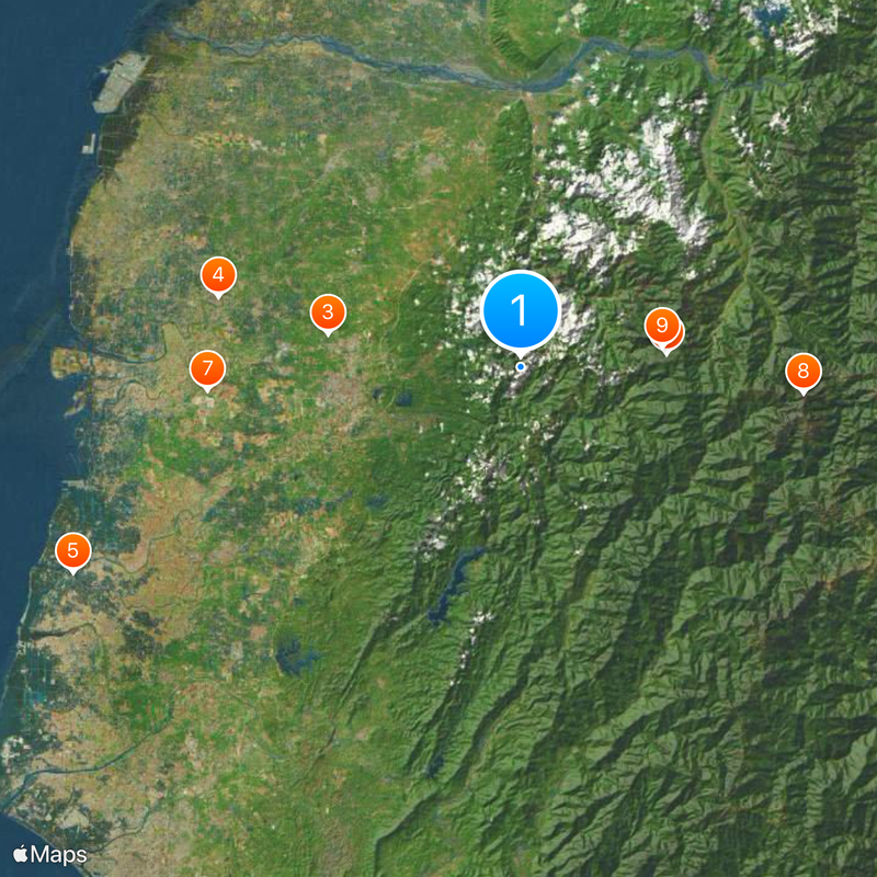 Comté de Chiayi Carte