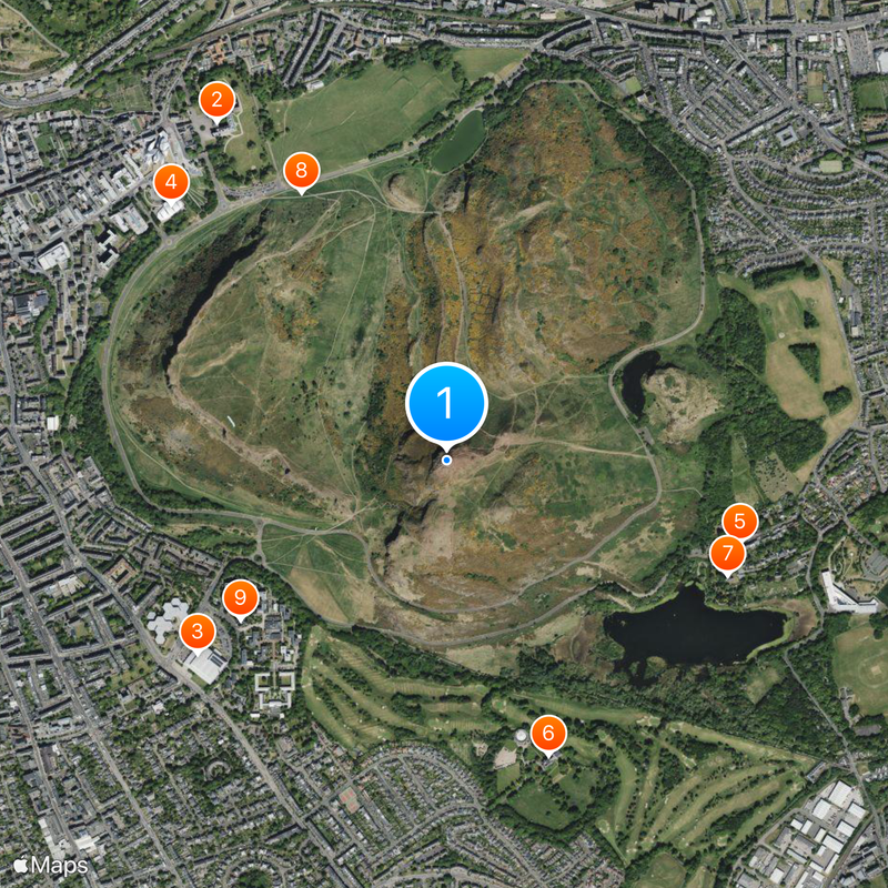 Arthur's Seat Mapa
