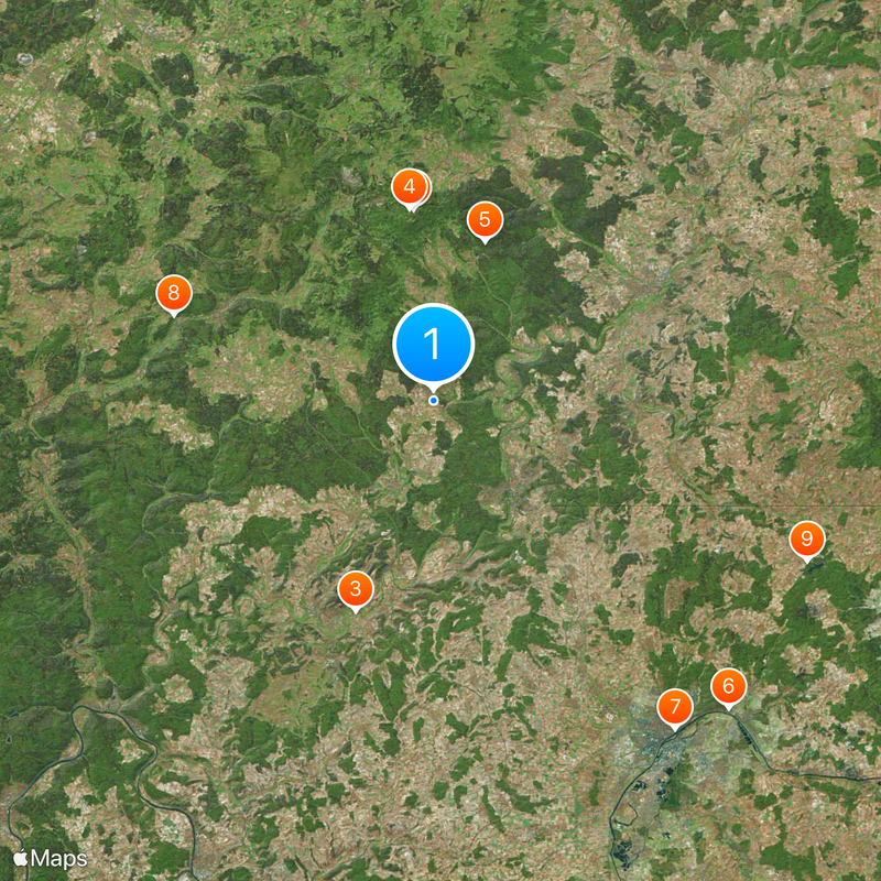 Powiat Bad Kissingen Mapa