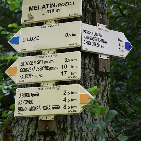 Rozcestník Melatín - rozc.