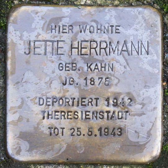 Stolperstein en memoria de Jette Herrmann