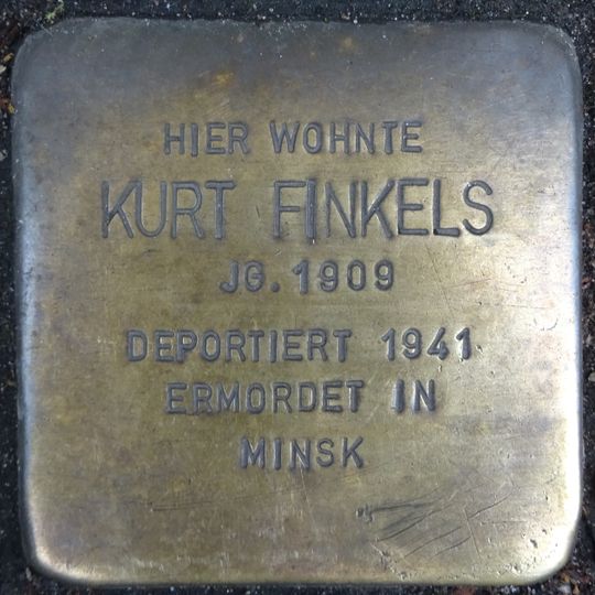 Stolperstein em memória de Kurt Finkels