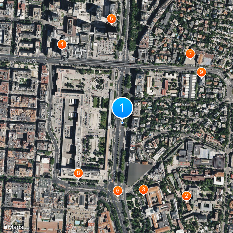 Paseo de la Castellana Map