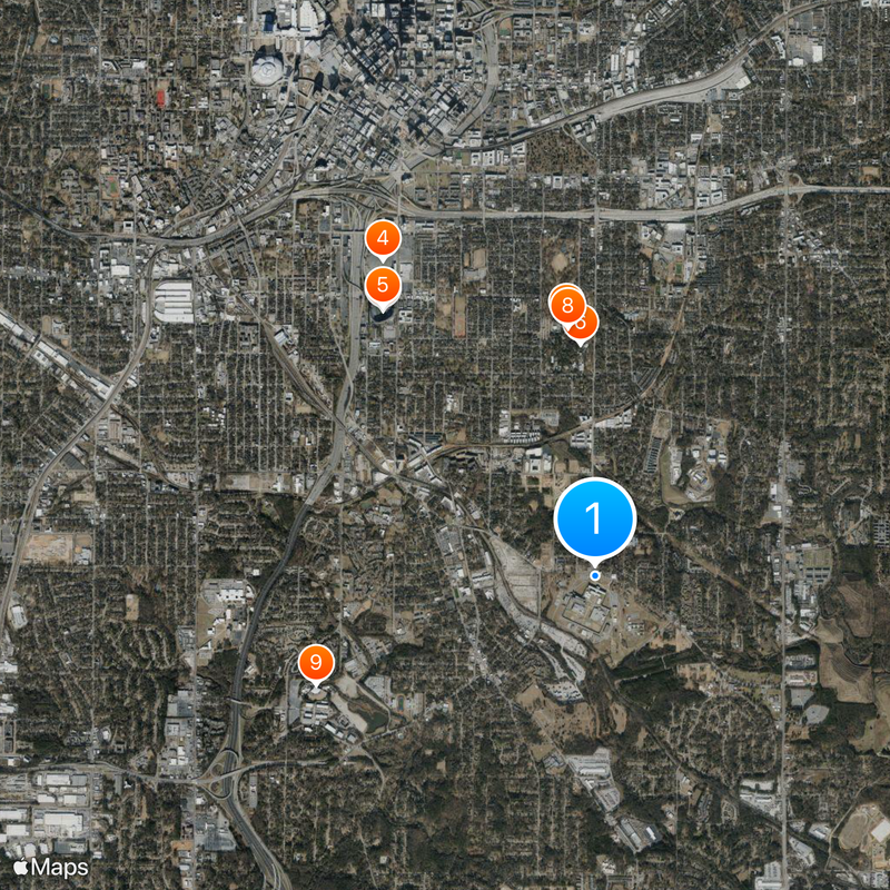 United States Penitentiary, Atlanta Map