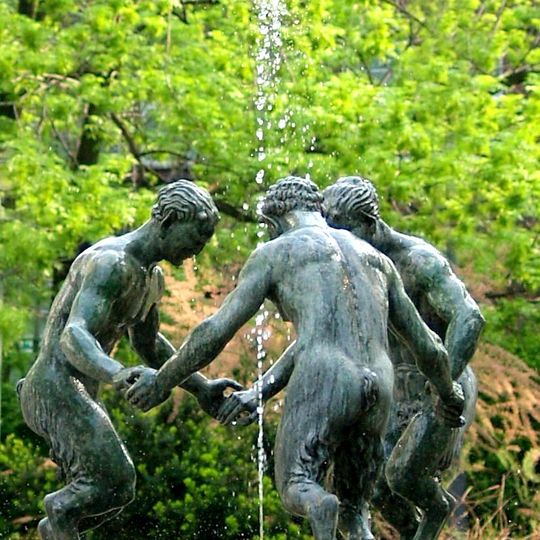 Fontana con tre fauni a Gliwice
