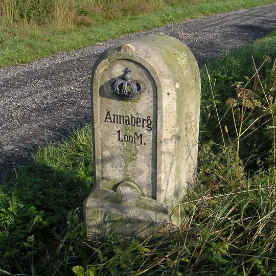 Kgl.-sächs. Postmeilenstein Bärenstein Annaberger Straße
