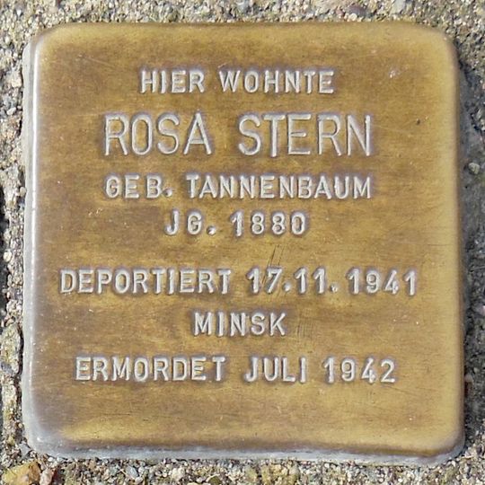 Stolperstein à la mémoire de Rosa Stern