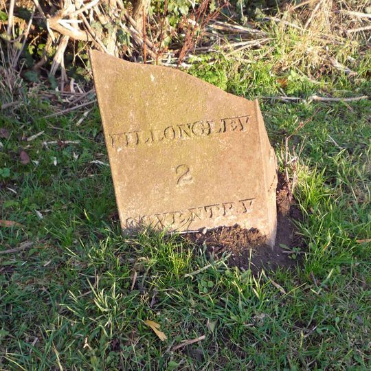 Milepost Approximately 12 Metres North West Of Slowley Green Cottage