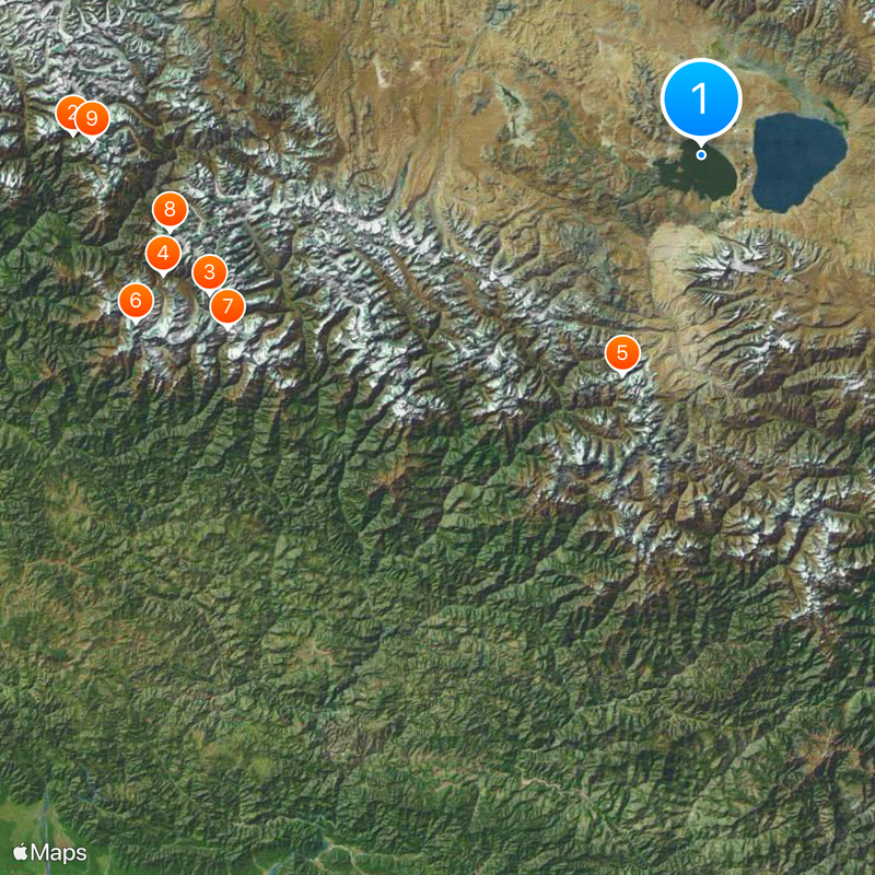Lake Rakshastal Map