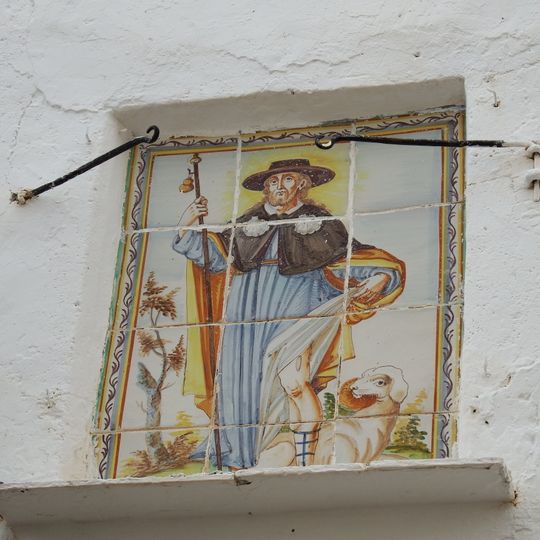 Ceramic panel of Saint Roch at 22 San Roque street