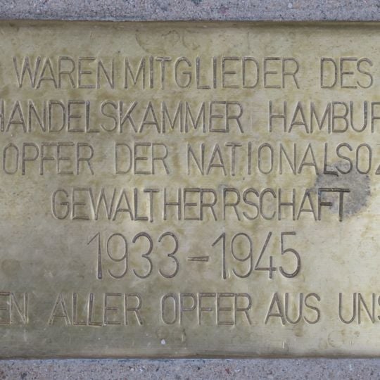 Stolperstein Handelskammer Hamburg