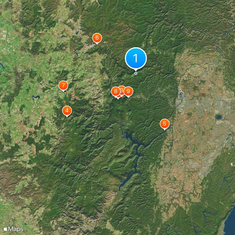 Blue Mountains National Park Map