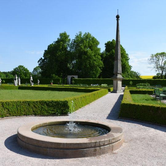 Kašna v bylinkové zahradě špitálu v Kuksu