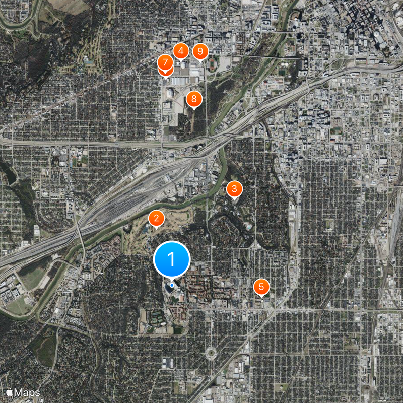 Amon G. Carter Stadium Map