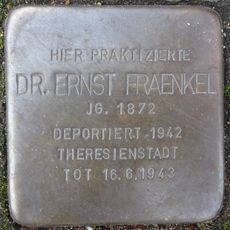 Stolperstein dedicated to Ernst Fraenkel