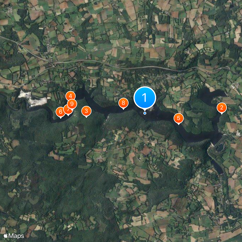 Lake Guerlédan Mapa