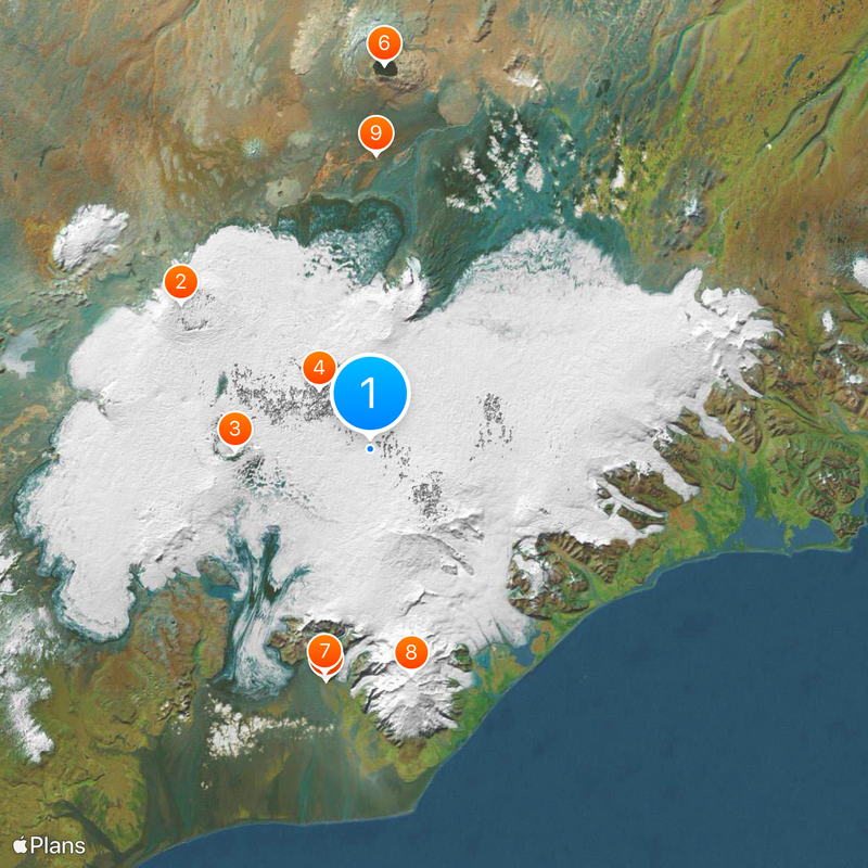 Vatnajökull Carte