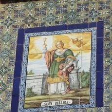 Ceramic panel of Saint Barbara