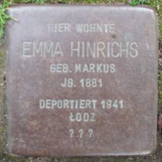 Stolperstein dedicated to Emma Hinrichs