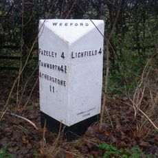 Milepost, Roman Road, N of Weeford Church