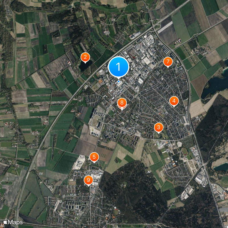 Unterschleißheim Map