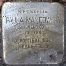 Stolperstein en memoria de Paula Mandowsky