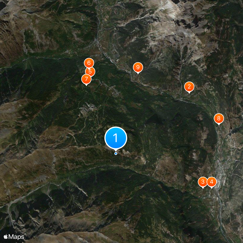 French Alps Map