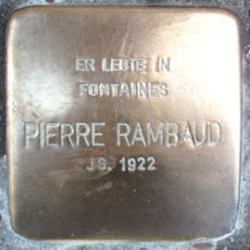 Stolperstein à la mémoire de Pierre Rambaud