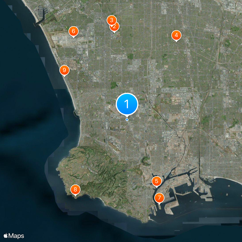 South Bay, Los Angeles Map