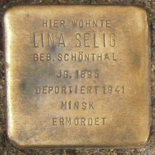Stolperstein en memoria de Lina Selig
