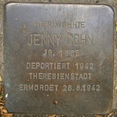 Stolperstein en memoria de Jenny Cohn