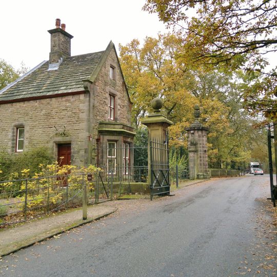 Lodge and Gatepiers and Gates on Lyme Park Drive
