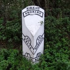 Milepost, Just North of Snoring Windmill