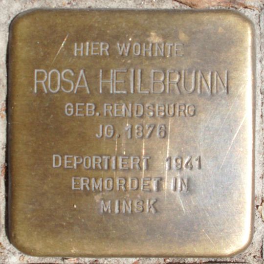Stolperstein dedicated to Rosa Heilbrunn