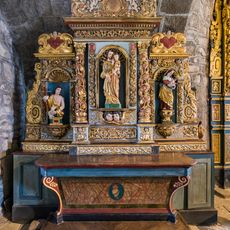 Église Saint-Blaise d'Apchon - autel, retable, 2 statues